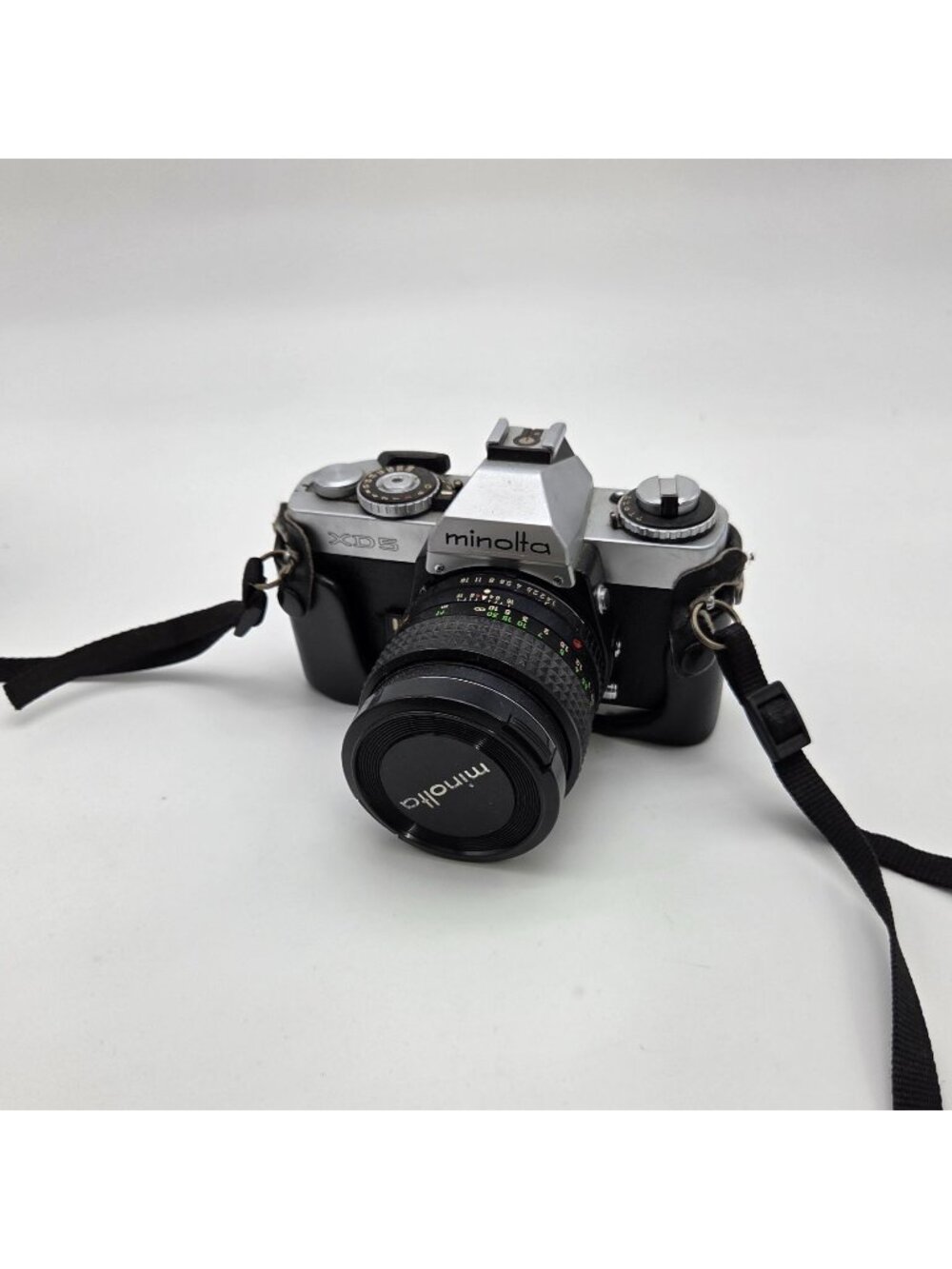 Minolta XG-1 35mm SLR Film Camera W/ 50mm Lens Pentax Leather Cover Nikon Strap
